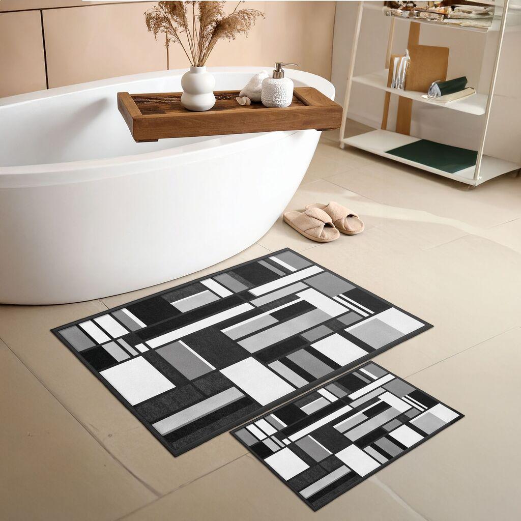 L'essentiel Maison Set tepiha za kupatilo Asr28, 2 dijela, Crna