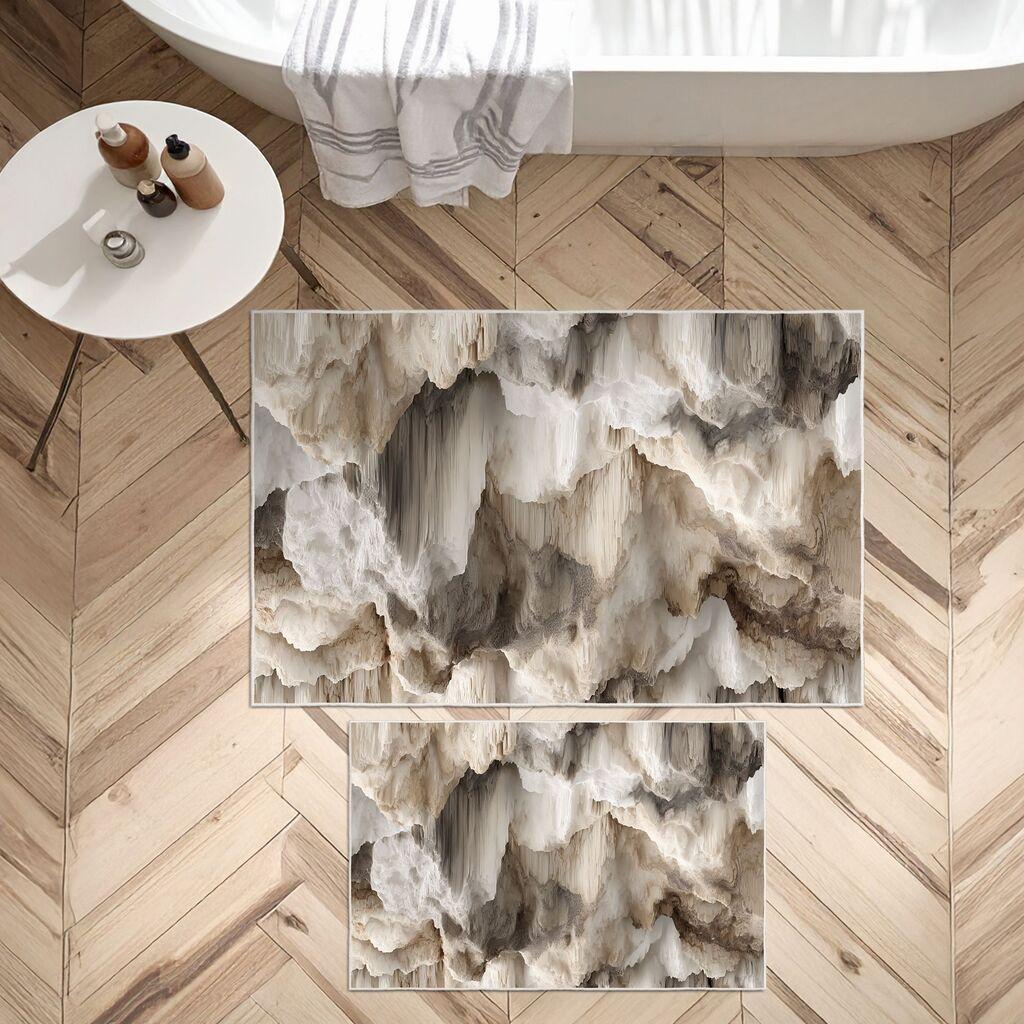 L'essentiel Maison Set prostirki za kupatilo Asr11, 2 dijela, braon