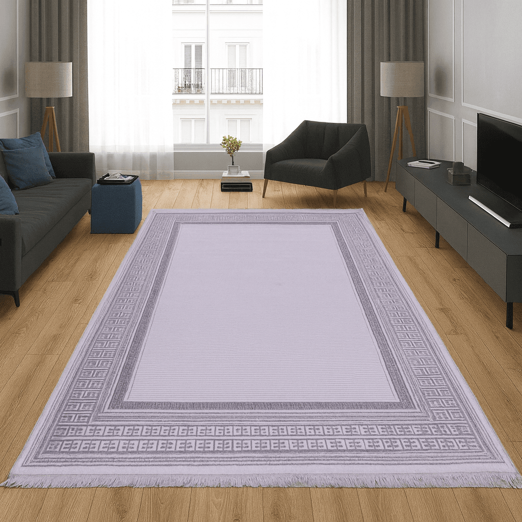 Merinos Končani tepih Klasični ram, 133x190 cm, Sivi