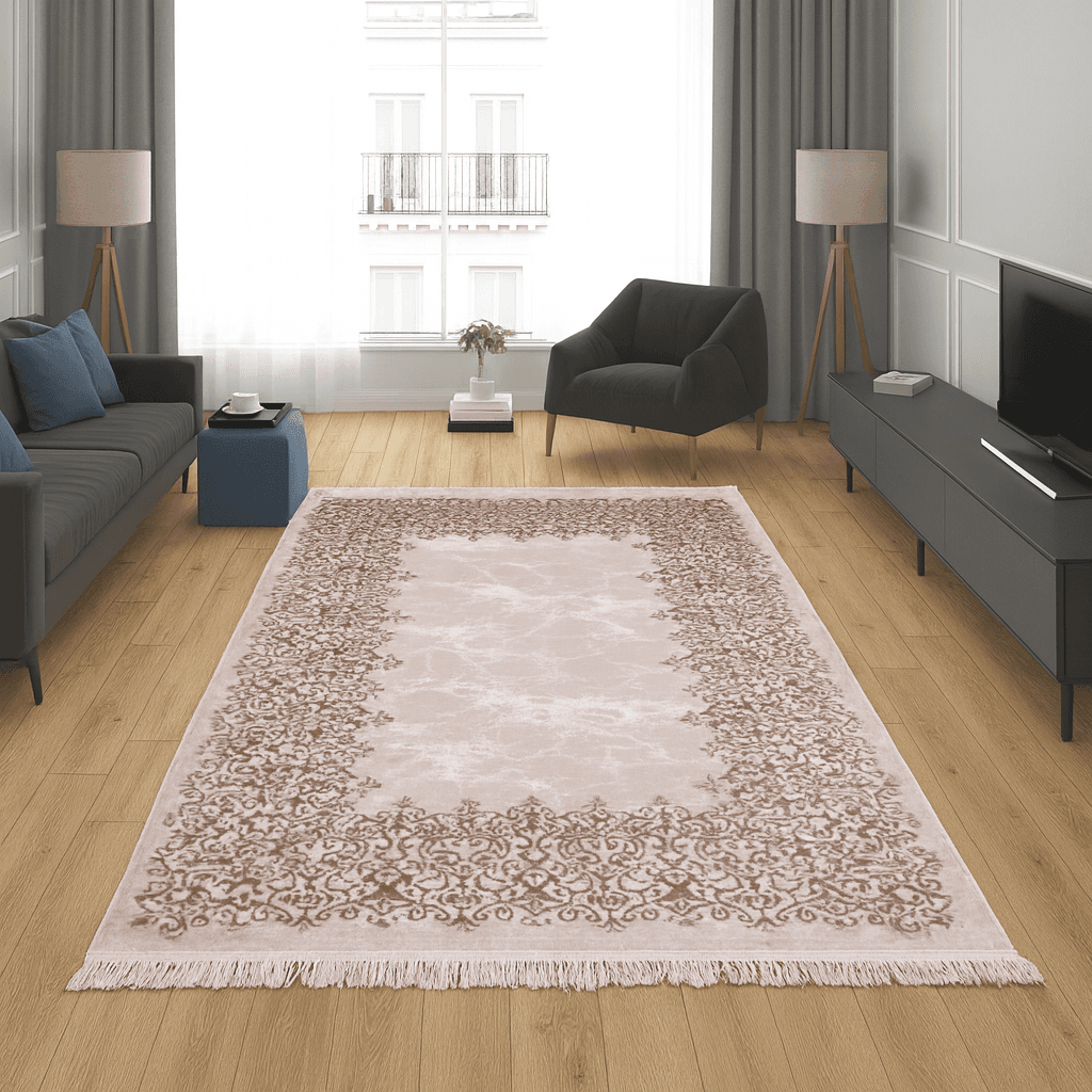 Merinos Končani tepih Kraljevski ornamenti, 133x190 cm, Sivi