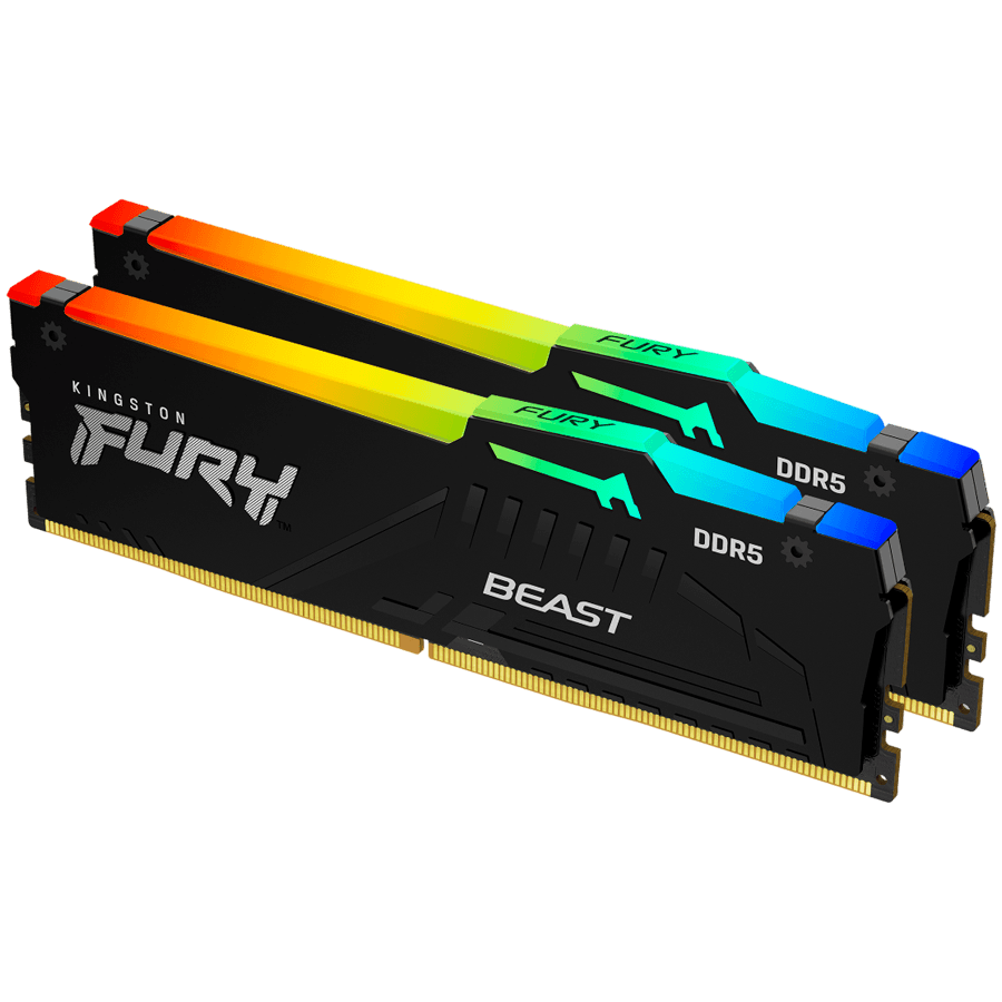Kingston RAM Fury beast RGB, 16GB (2x8GB), DDR5 6000MT/s, CL36, EXPO