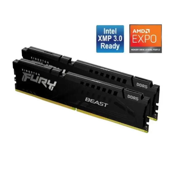 Kingston RAM Fury beast, 32GB (2x16GB), DDR5 5600MHz, CL36, EXPO