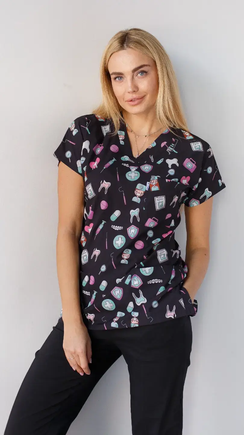 Medical House Ženska bluza Print, Crna