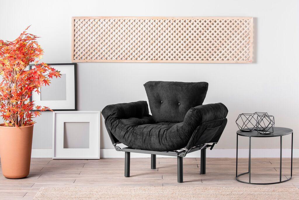 Atelier del Sofa Fotelja Nitta 95x85x70cm Crna