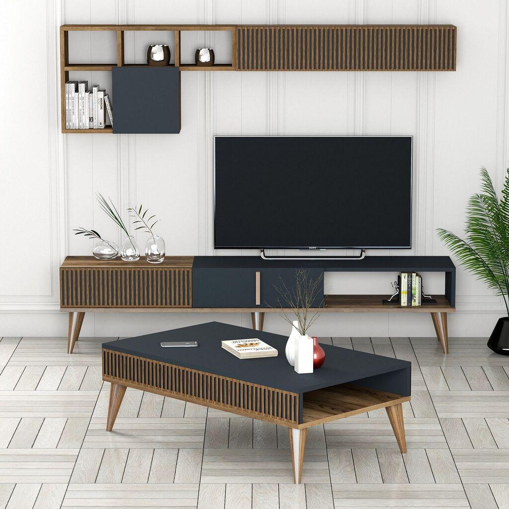 Hanah Home Set TV komoda i klub stolić, orah
