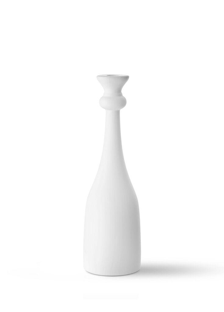Aberto Design svijećnjak DKR0487, Keramički, 15x15x36 cm, Bijeli