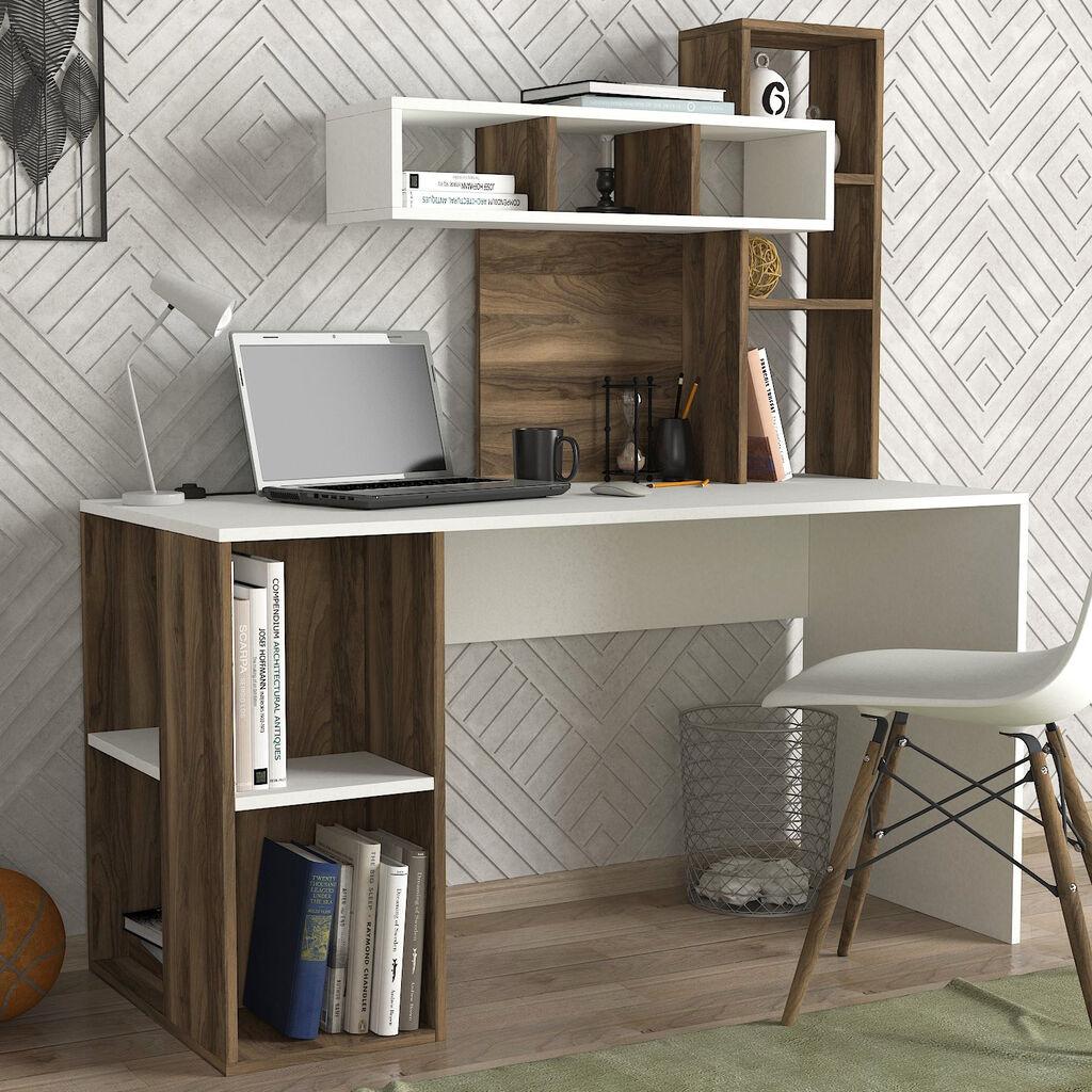 Hanah Home Radni sto Coral, 140x153.8x60 cm, Hrast-bijeli