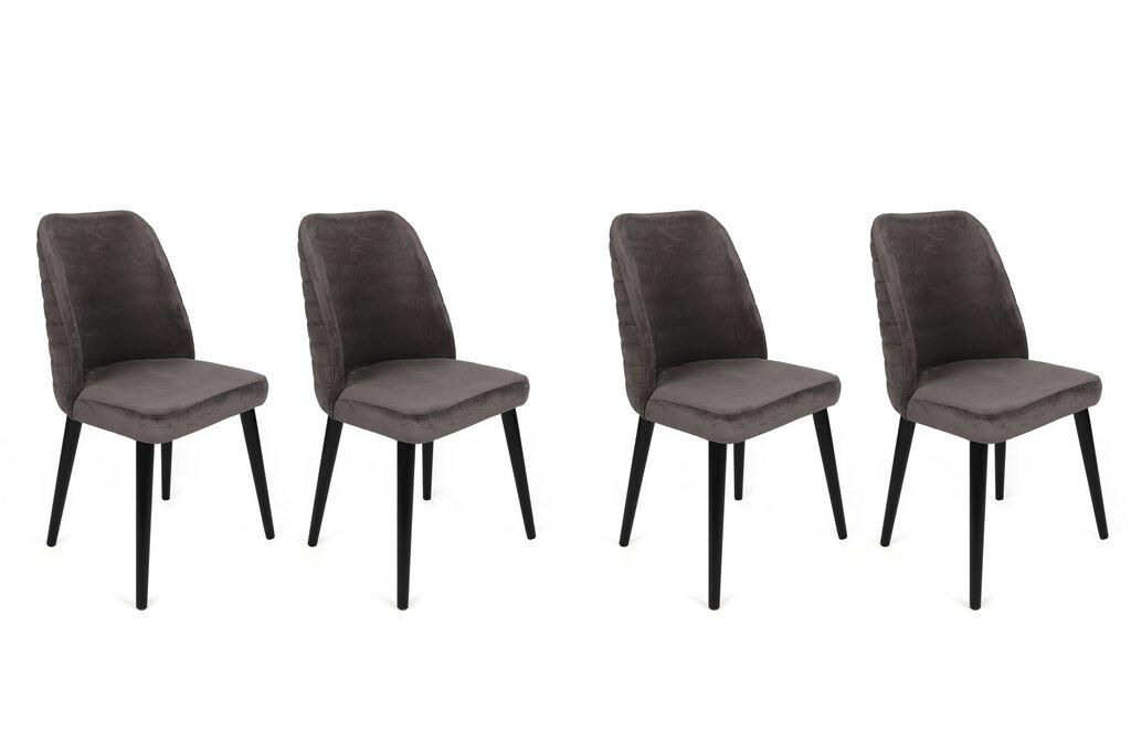 Hanah Home Set od 4 trpezarijske stolice Tutku crne boje