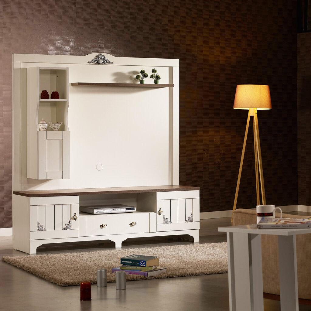 Hanah home TV Chest Gazel bijelo-smeđa