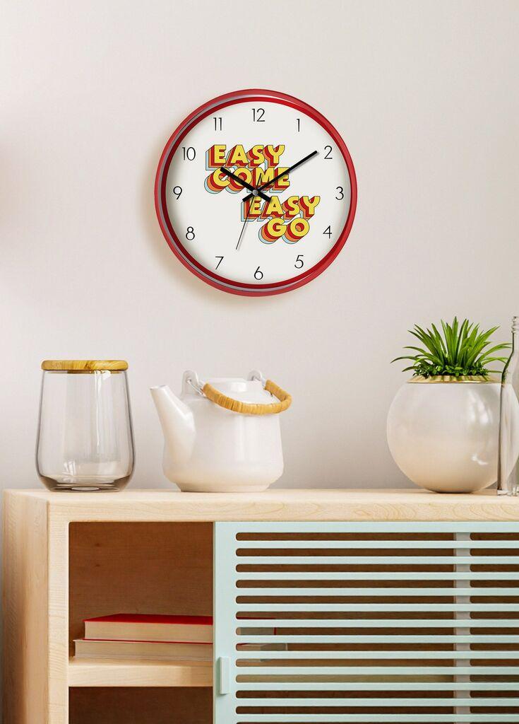 Aberto Design Zidni sat DVS136, 30cm, Bijelo-crveni