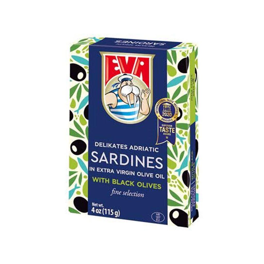Podravka Eva Delikates sardine s crnim maslinama, 115g