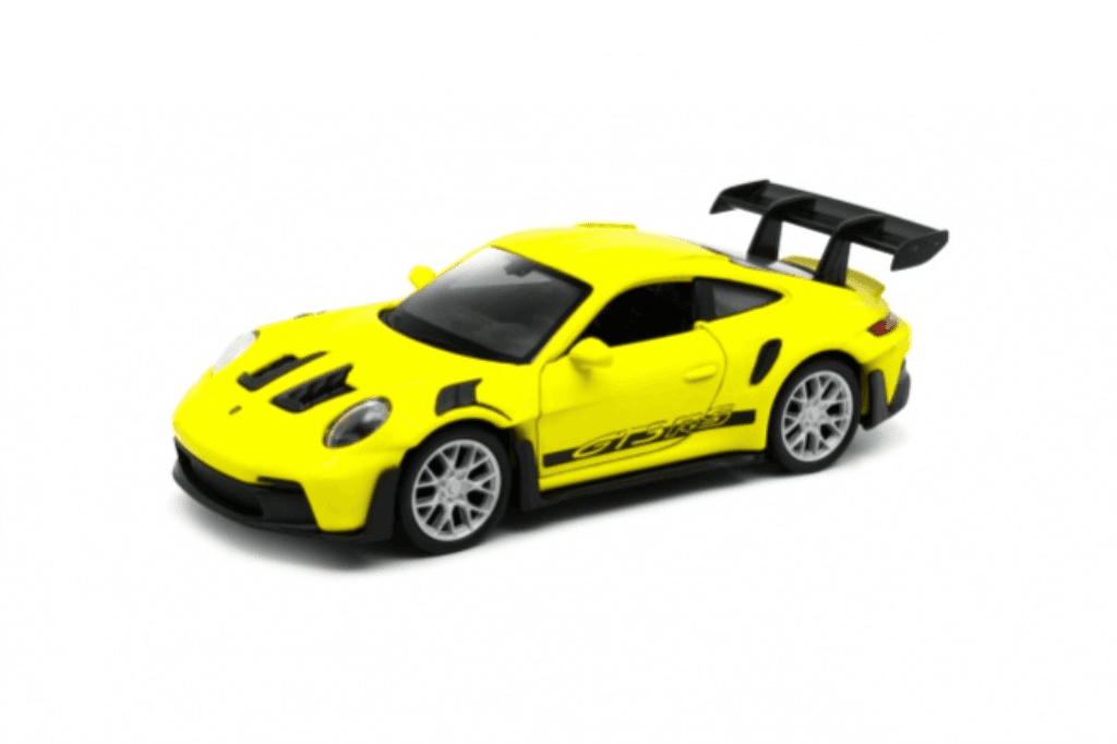 Igračka automobil Porsche 911 GT3 RS (992) 43835, 12cm, Žuti