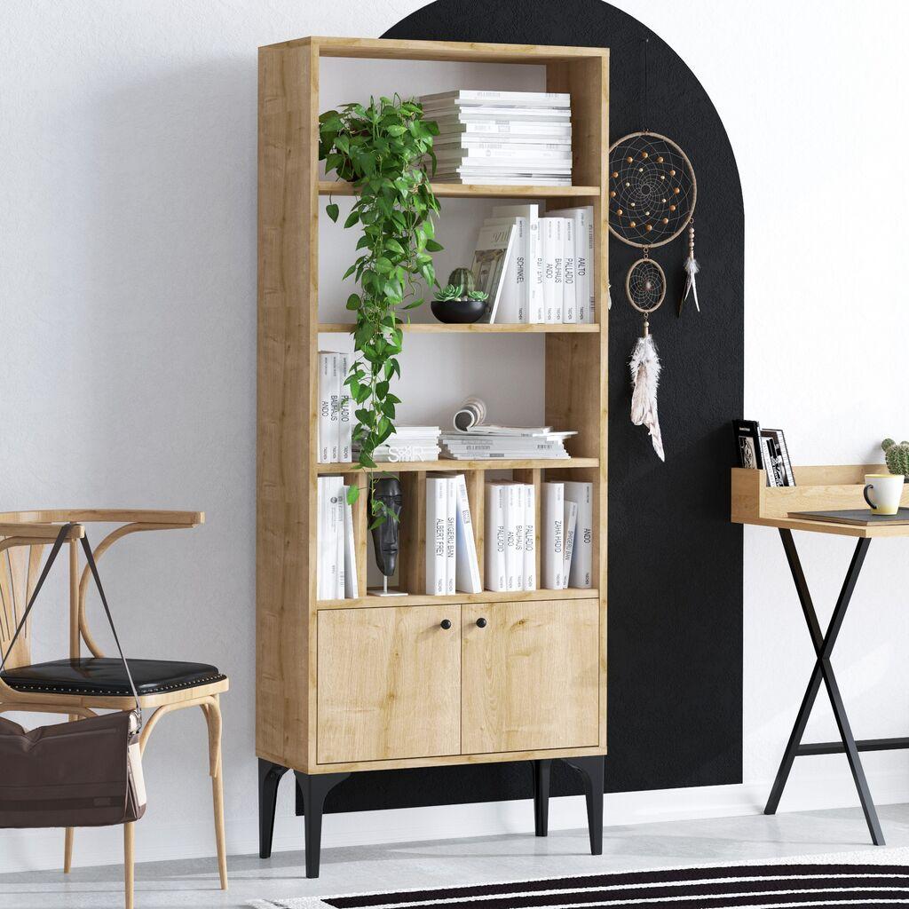Hanah Home Pollux polica za knjige 60x175x30cm, bež