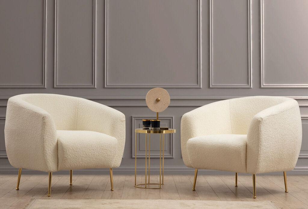 Atelier del Sofa Fotelja Eses 70x82x80cm Cream