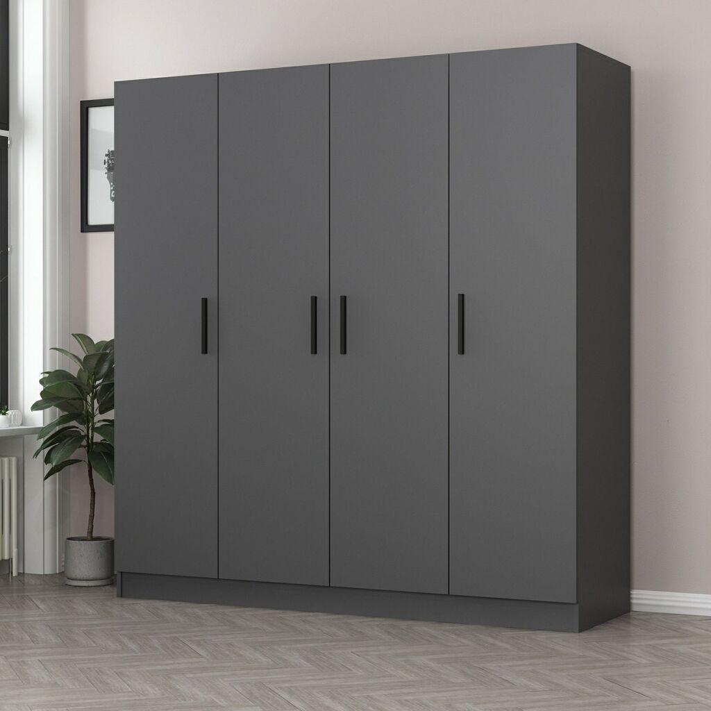 Hanah home Ormar Kale 180x210x52cm Antracit