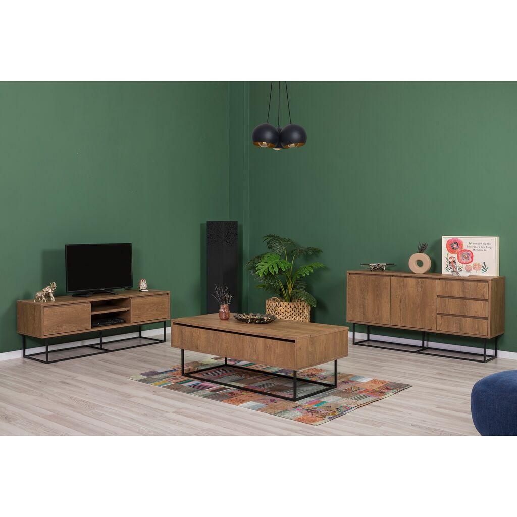 Hanah Home Set TV komoda i klub stolić, orah