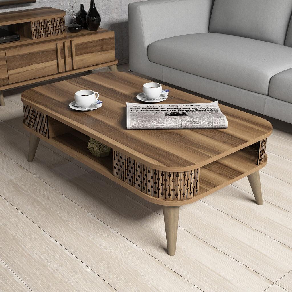 Hanah Home Eylul Klub sto, 105x34,6x60cm, Hrast-smeđa