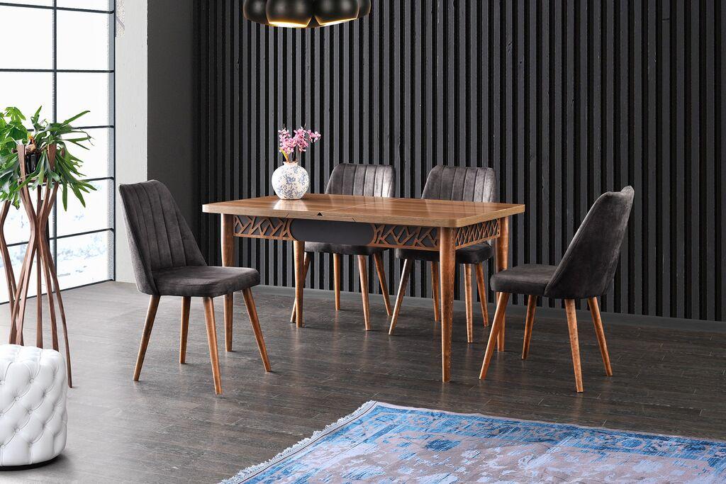 Hanah Home Mira 1221 Trpezarijski sto, Smeđa