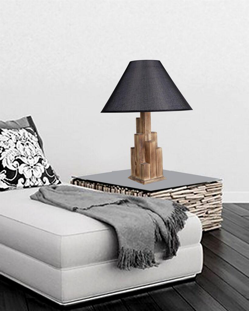 Opviq Stona lampa E27 Grlo, Smeđe-Crna