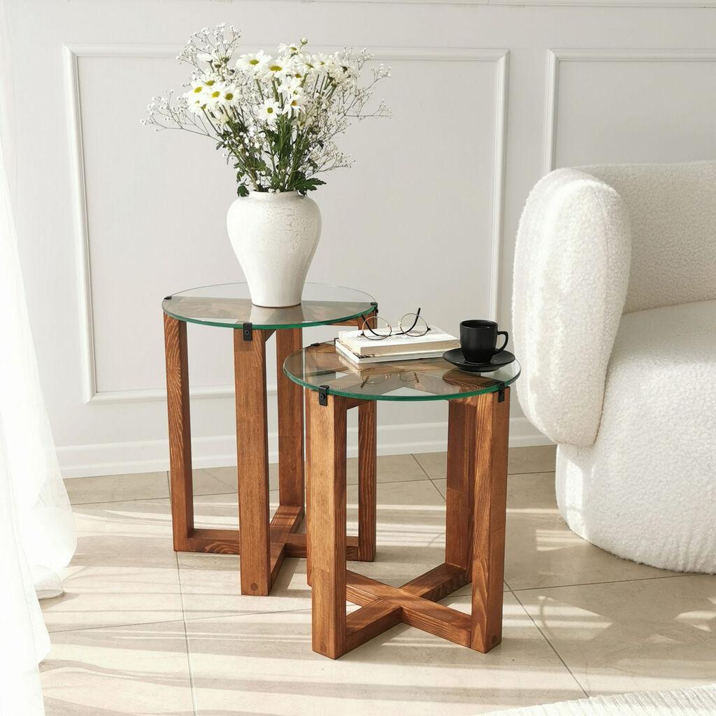 Hanah Home Club set stolova, 2 dijela Amalfi 40x45/50cm, orah