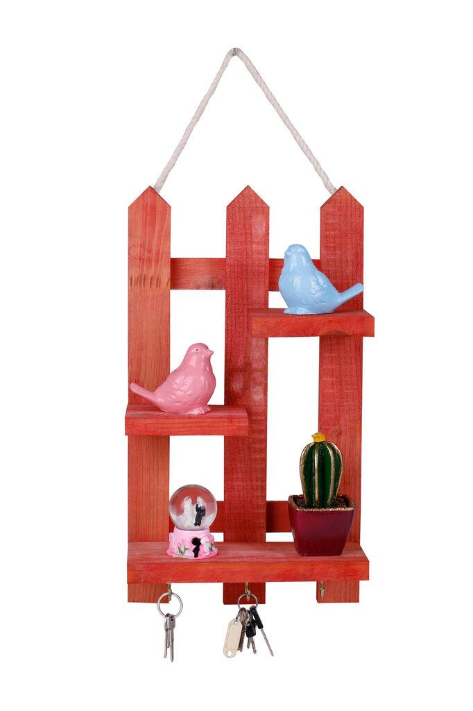 Aberto Design Polica za ključeve 213, 40x23x9cm, Crvena