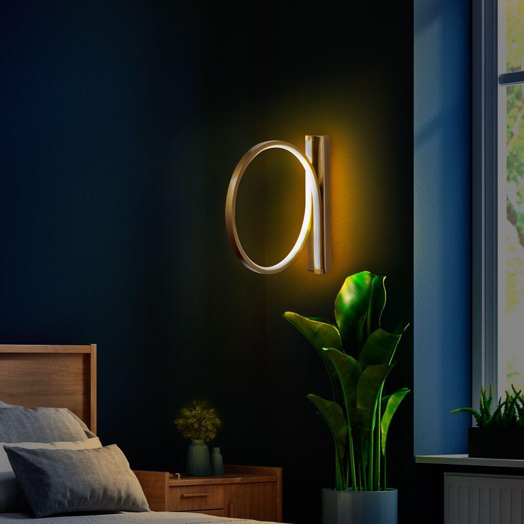 Opviq Halka 13305 Zidna lampa, zlatna