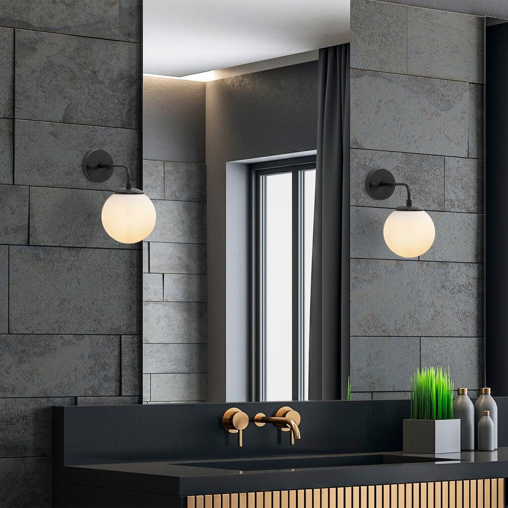 Opviq Zidna lampa E14 Grlo, Crno-krem