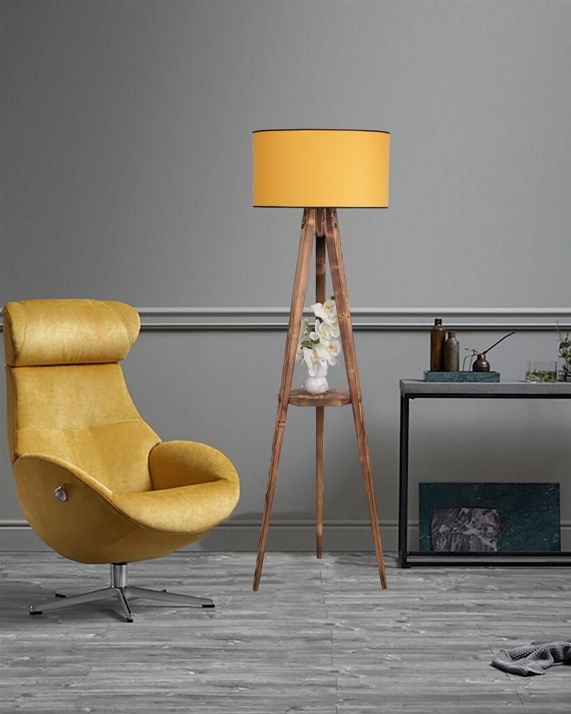Opviq podna lampa, 153 cm, E27, žuta