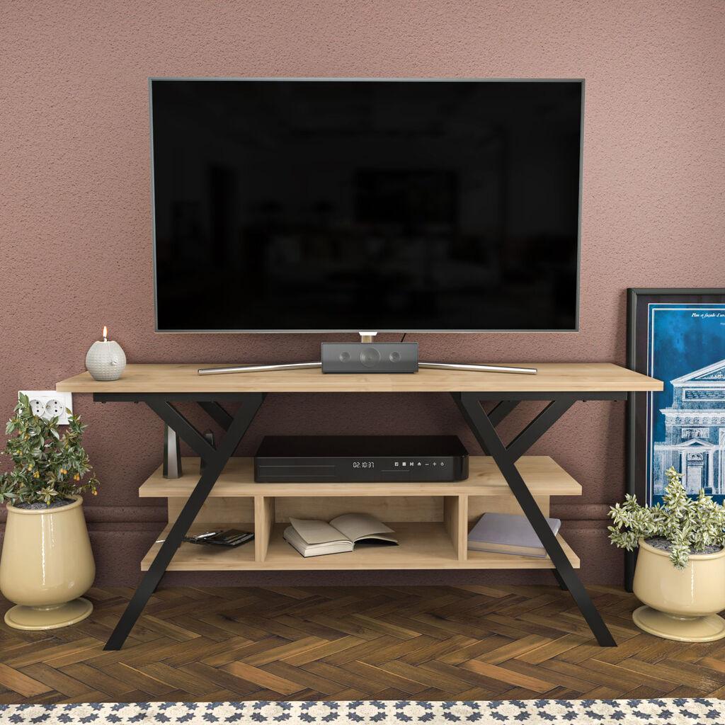 Hanah home TV komoda Minerva crni hrast
