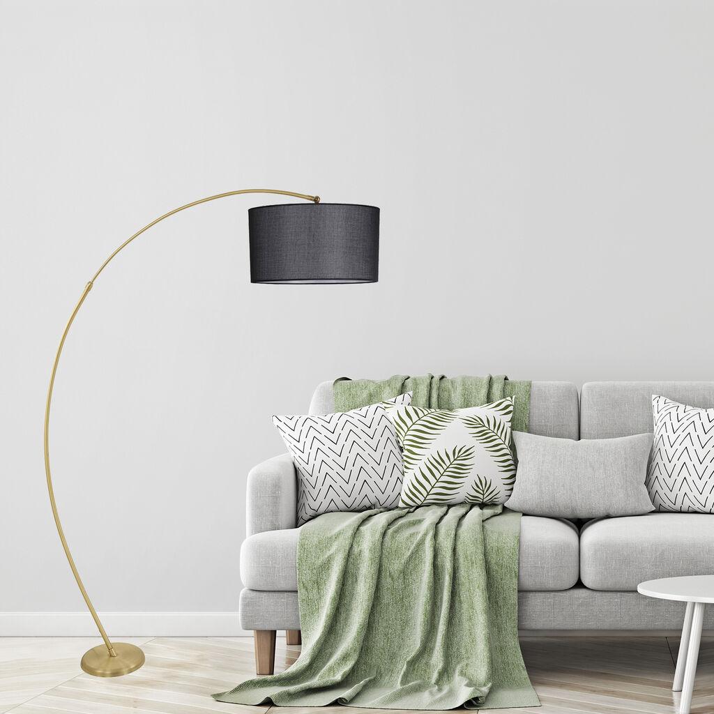 Opviq Podna lampa Misra, 85-185 cm, E27, Zlatne boje