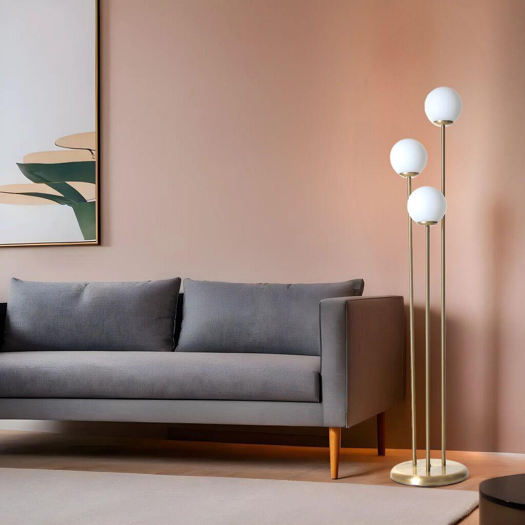 Opviq podna lampa Judy, 150 cm, E27, IP20, zlatna boja