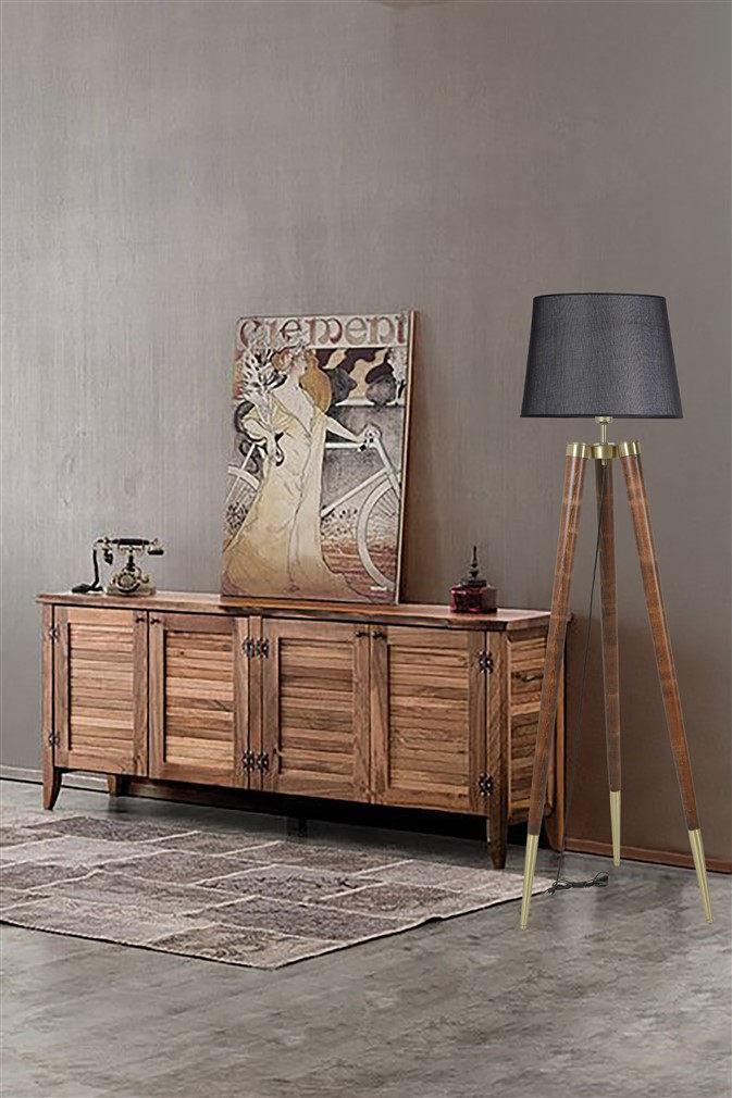 Opviq Podna lampa Stil, 165 cm, E27, Orah