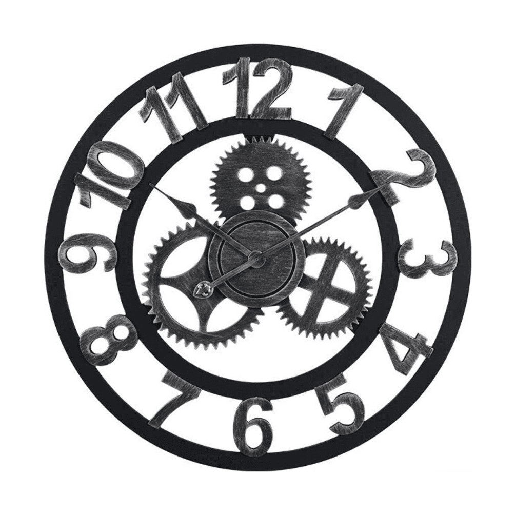 Giga Timer Dekorativni zidni sat, 60cm, Crni