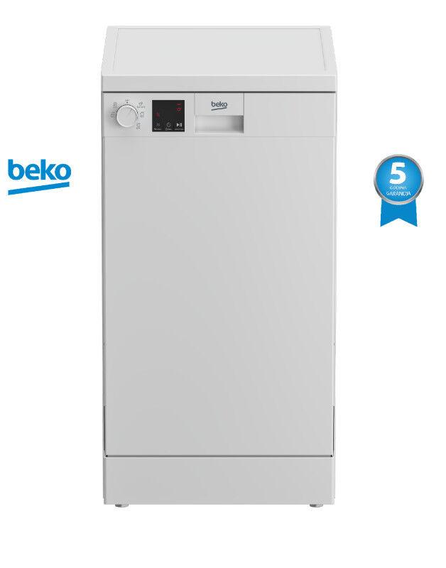 Beko Mašina za suđe DVS05024W, 45 cm, 10 setova posuđa, Bijela
