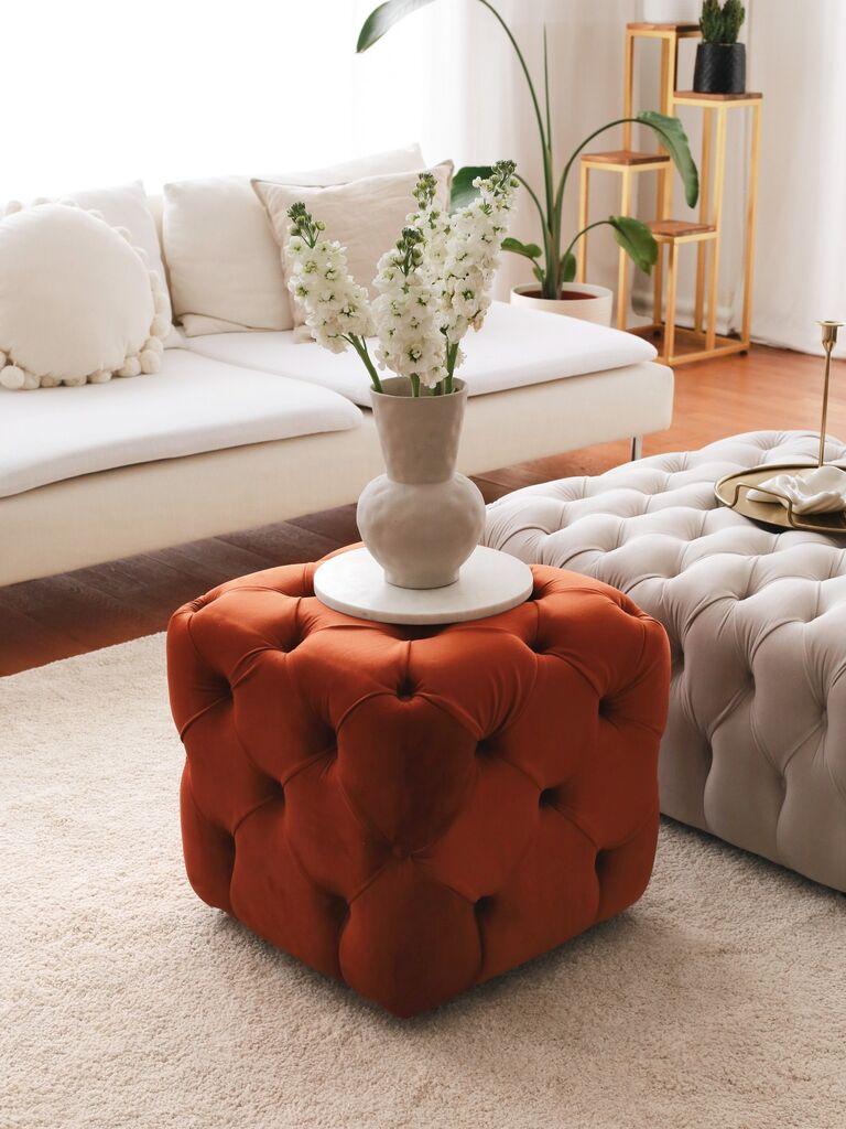 Atelier del Sofa Taburei 48x48x48cm, Smeđa