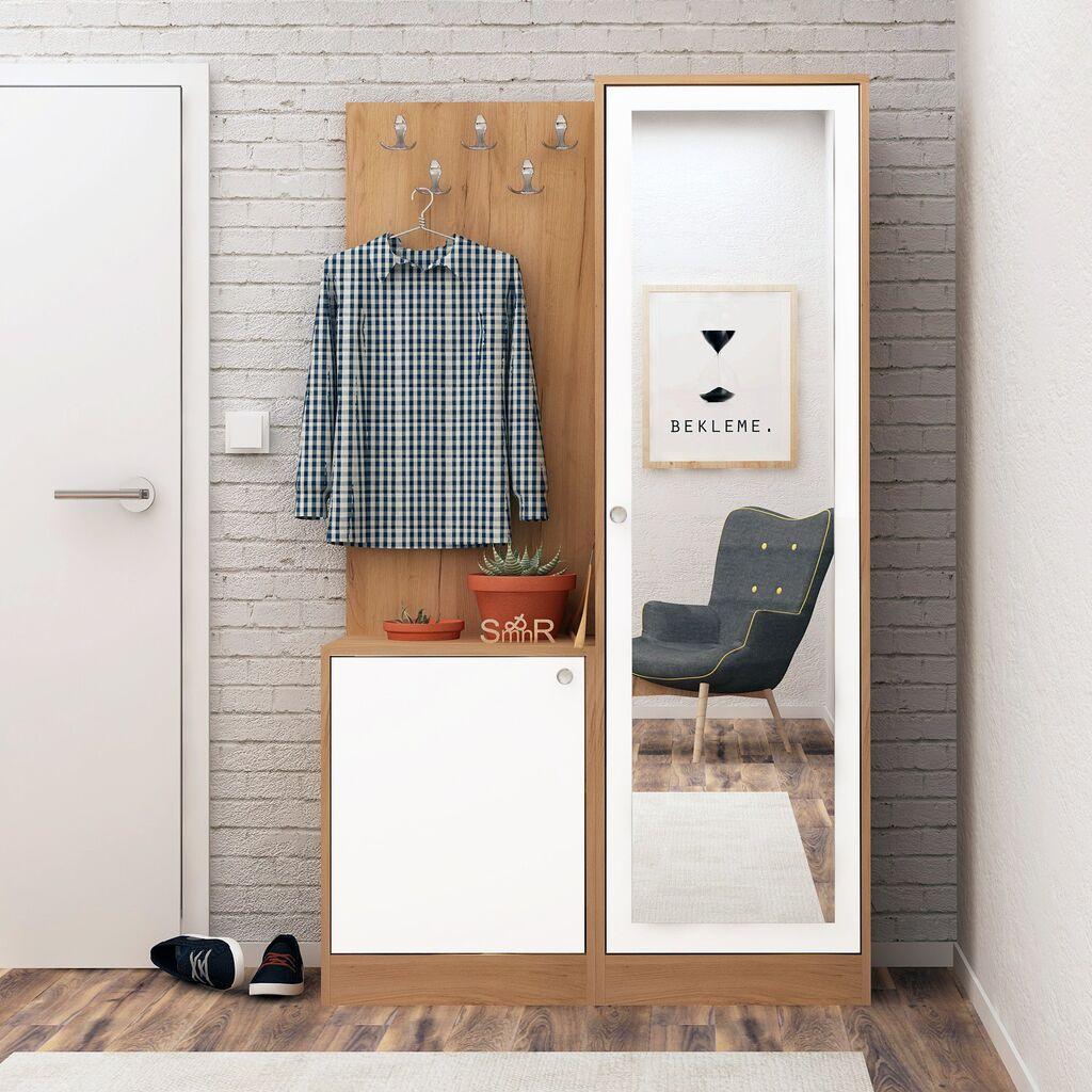 Hanah Home Set za ulazni hodnik Brokul, Hrast-, Bijela