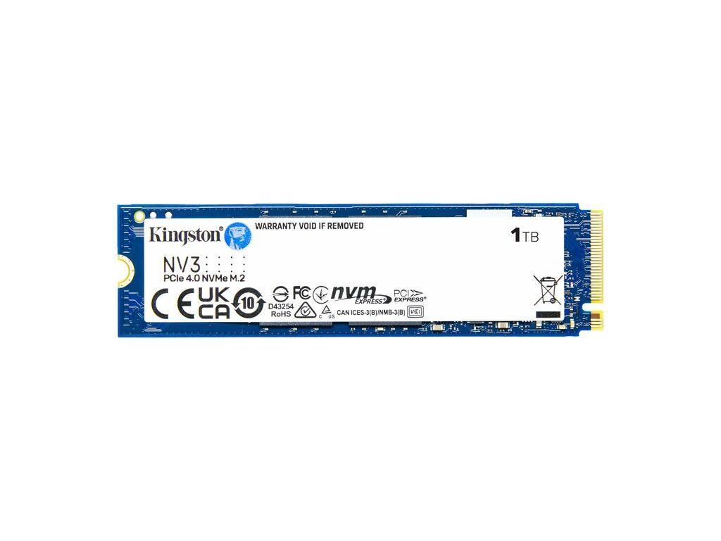 Kingston SSD disk NV3, 1 TB, M.2, PCIe Gen 4.0x4, NVMe, 6000 MB/s, 4000 MB/s