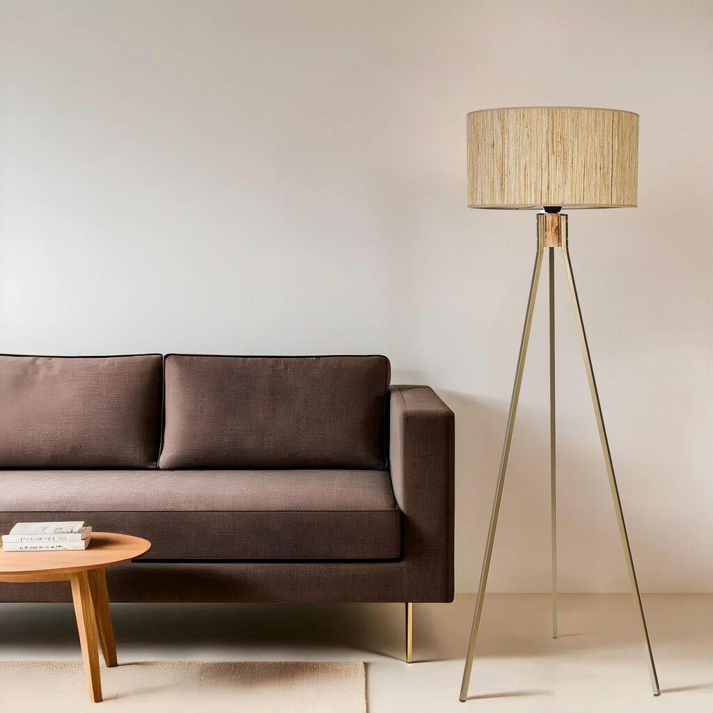 Opviq Podna lampa Fisco 010, 155 cm, E27, Zlatna boja