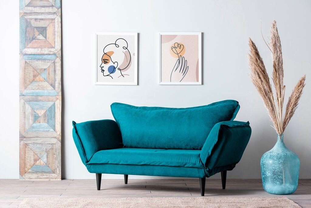 Atelier del Sofa GR124 Vino Daybed, 200x92x82 cm, Petrolej
