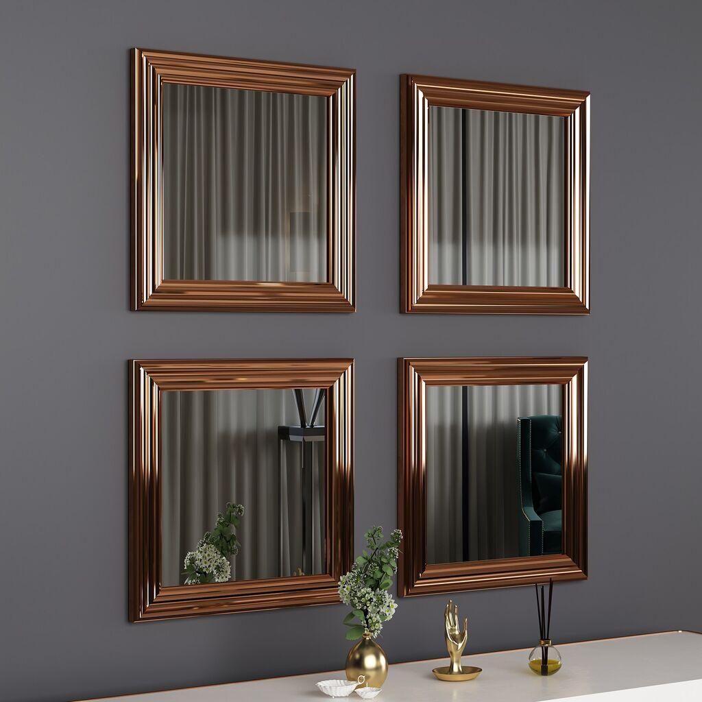 Hanah Home Set od 4 ogledala, bronzani