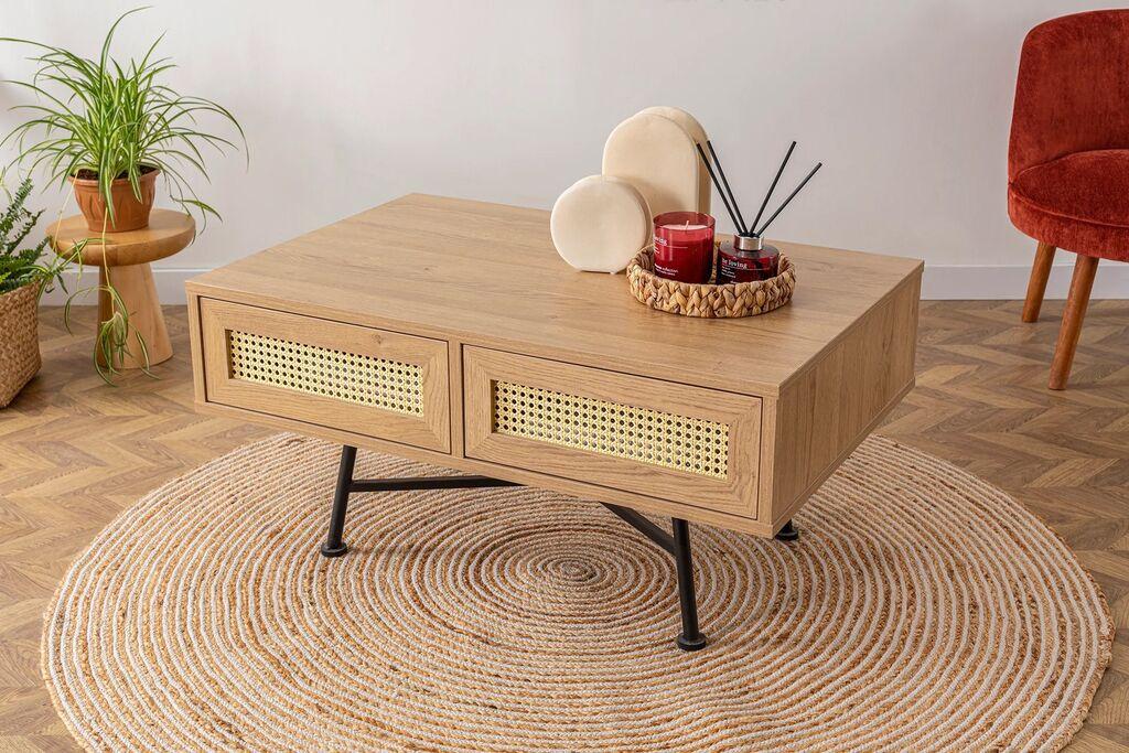Hanah Home Club sto Nala 4 90x44x60cm bež