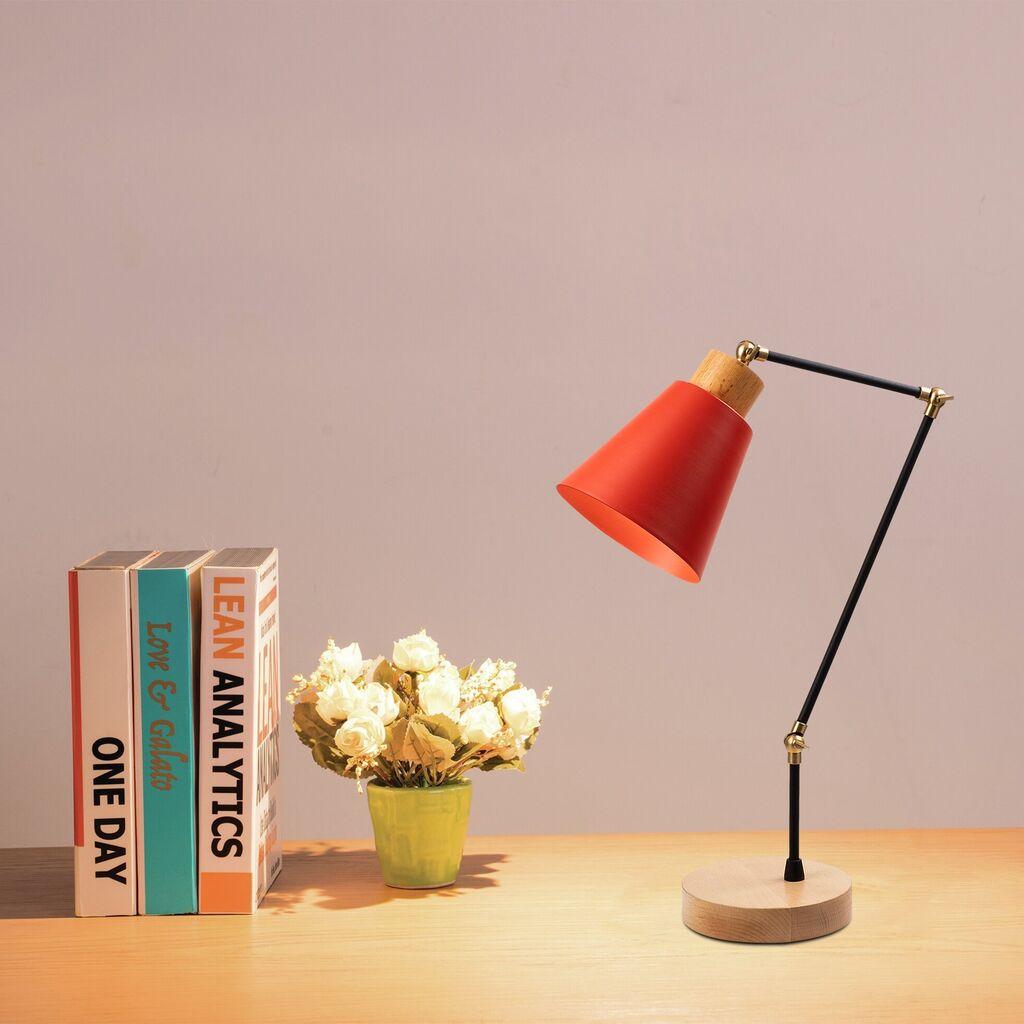 Opviq Stona lampa E27 Grlo, Crvena