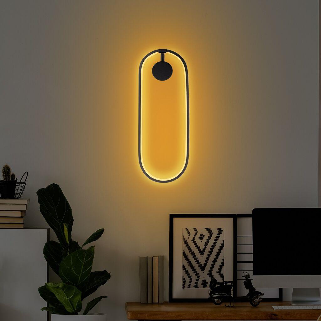 Opviq Can 13556 Zidna lampa, crna