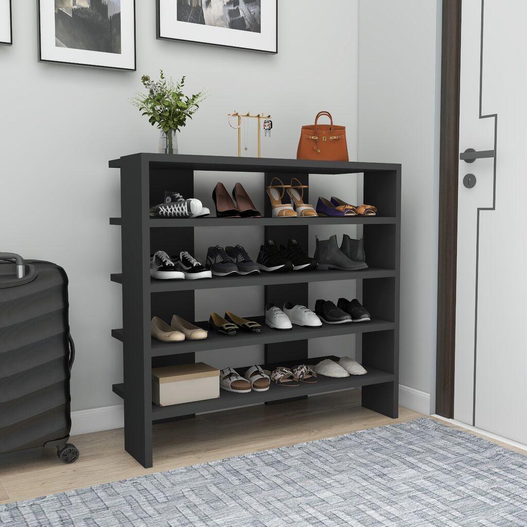 Hanah Home Sargel antracit stalak za cipele, crni