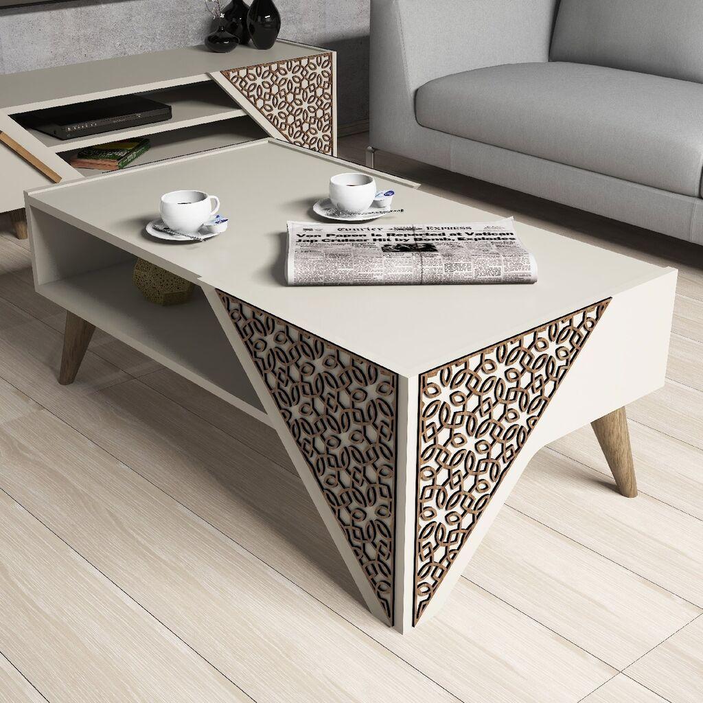 Hanah Home Club sto Beryl 105x58x40cm Krem