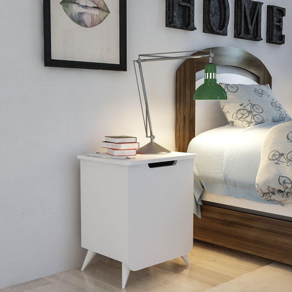 Hanah Home Noćni ormarić Esla 49x60​​x39cm Bijeli