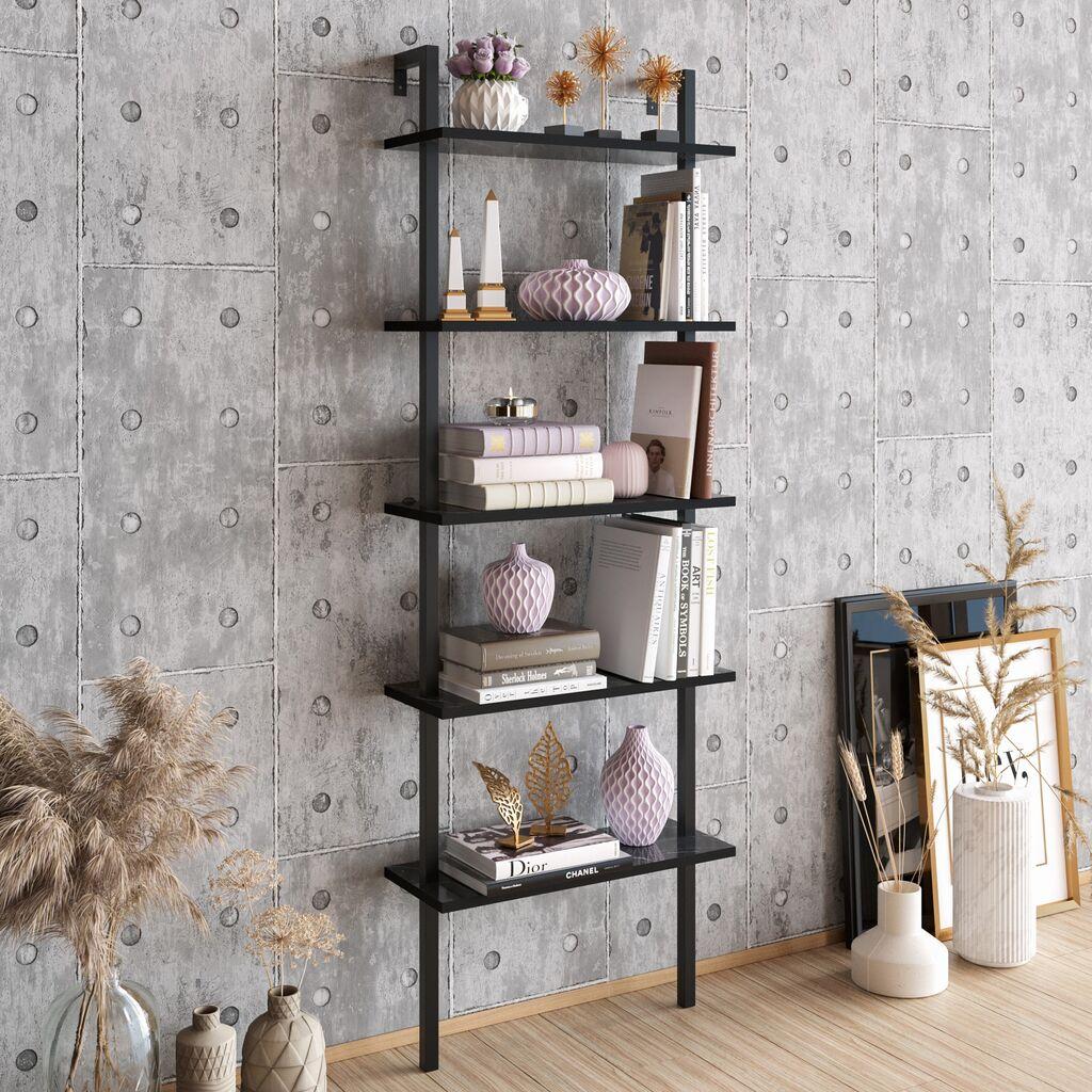 Hanah Home polica 60x174x22cm crna
