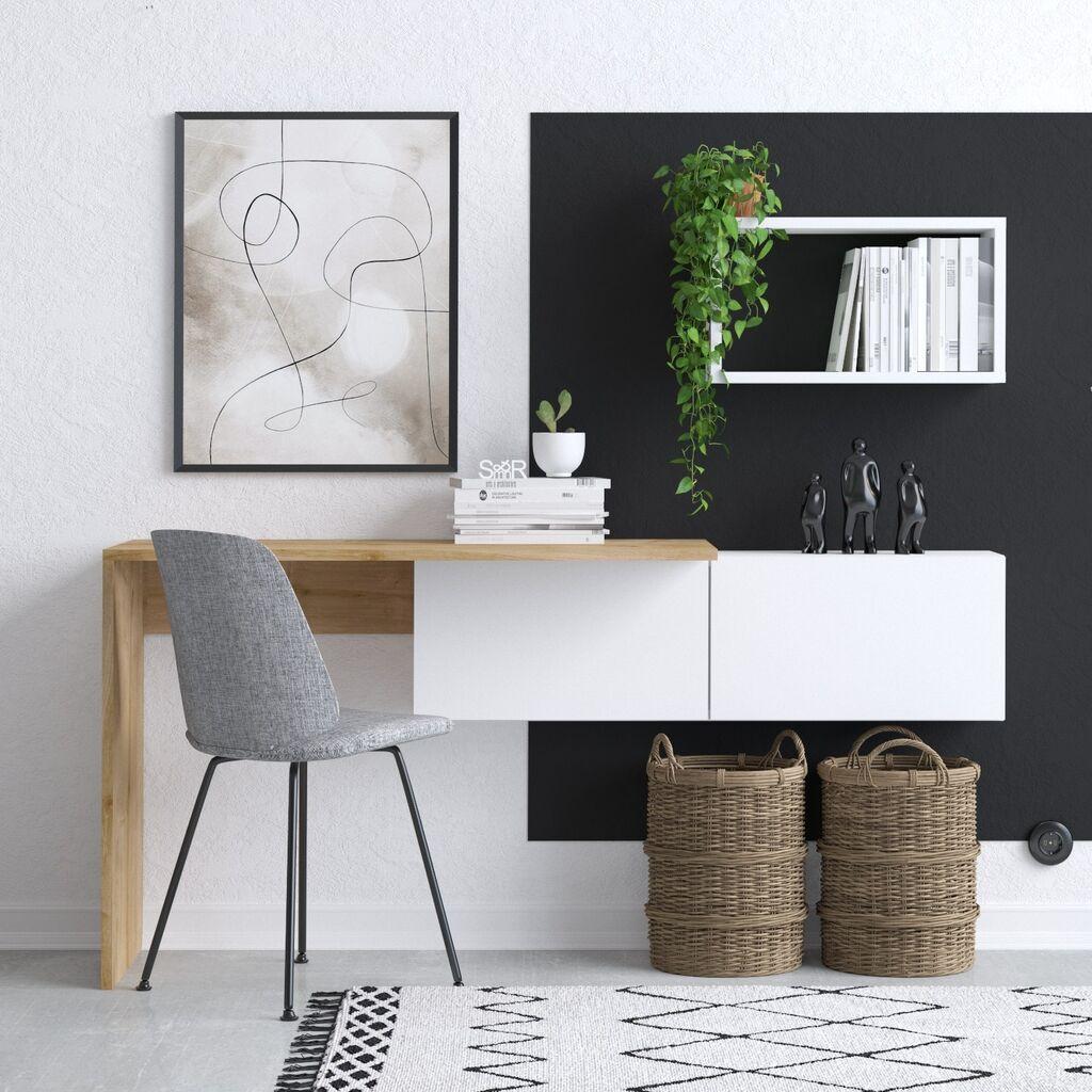 Hanah home Radni sto 74x145x45cm Bijeli hrast