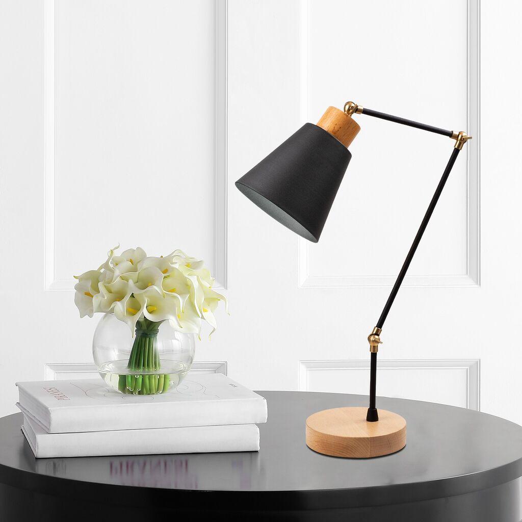 Opviq Stona lampa E27 Grlo, Crni hrast