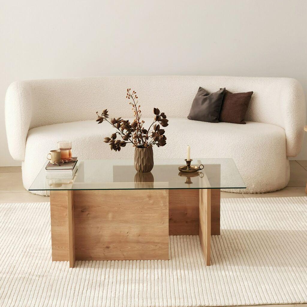 Hanah Home Escape Klub sto, 105x40x65cm, Hrast
